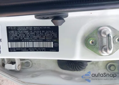 2021 Toyota Camry Se Nightshade Edition из США, поврежденный, VIN 4T1T11AKXMU494992